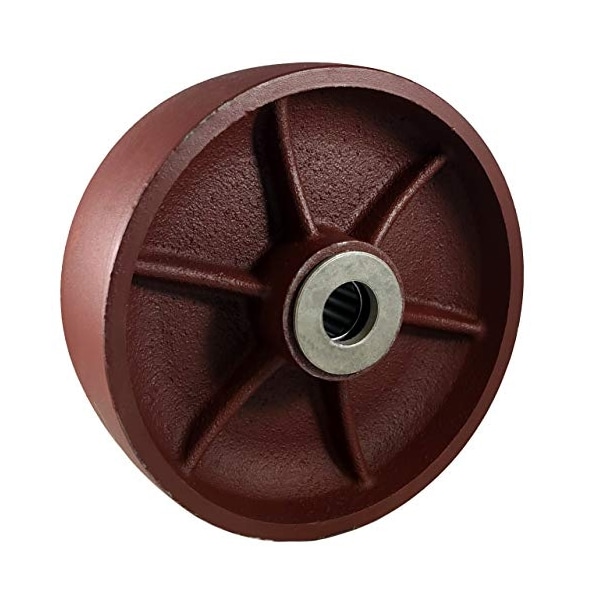 4"x1-1/2" RED DUCTILE Steel Wheel, 1,200 LBS Cap, Replacement Cas